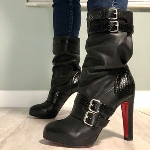 Christian Louboutin Removable Buckle Moto Boots